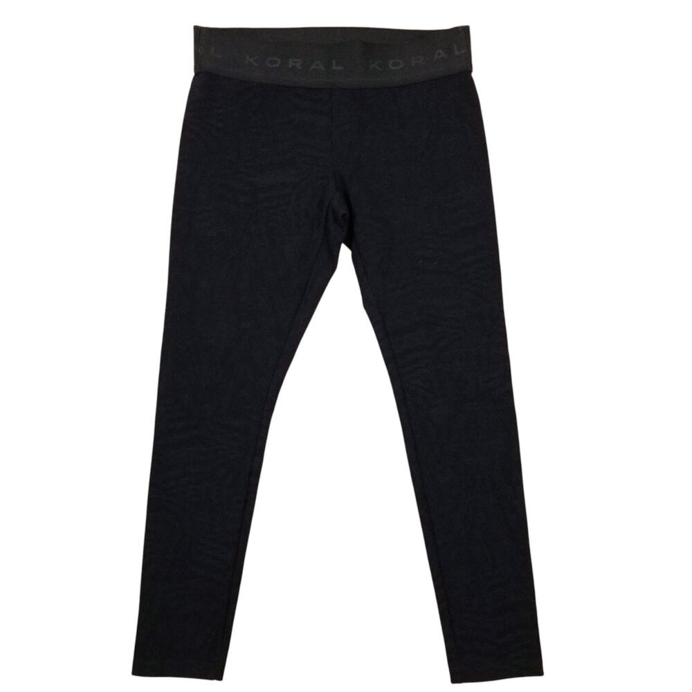 Koral Galaxy Knockout Crop Legging Black Jacquard Sz Small